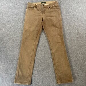 Lauren Jeans Co Ralph Lauren Modern Straight Brown Jeans Womens Size 8